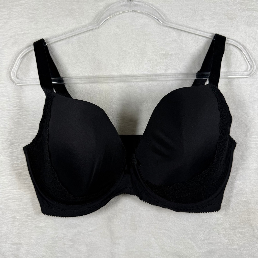 Parfait Black Lace Trim Padded Underwire T-Shirt Bra 34G 8806
